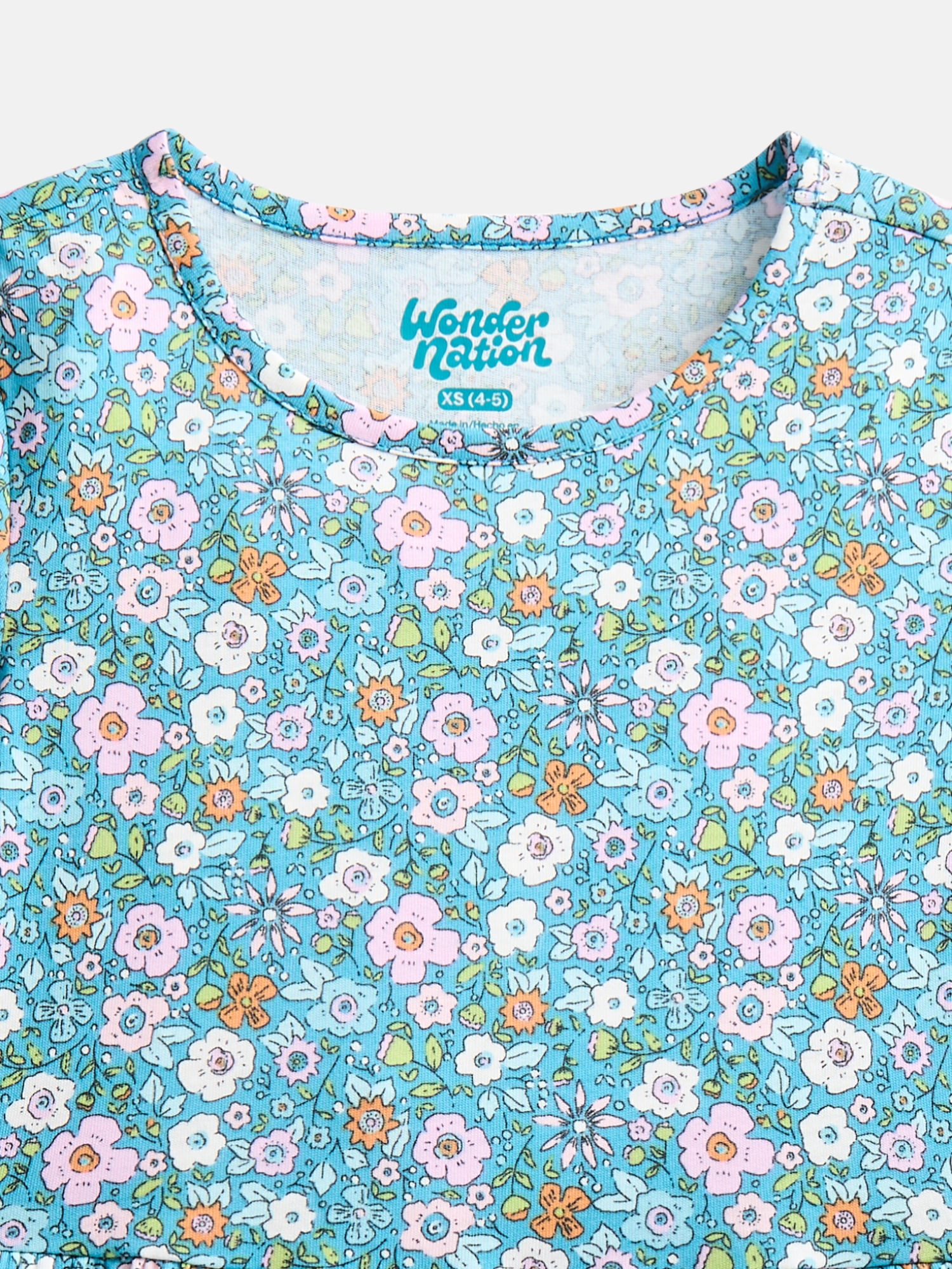 Wonder Nation Girl’s Play Dress with Short Sleeves, Sizes XS-XXL