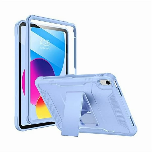 wonima44 Soke Case for iPad (A16) 11th Generation 11-inch 2025, iPad 10th Generation 10.9-inch 2022, with Built-in Screen Protector and Kickstand, Rugged Full Body Protective Cover - Light Blue
