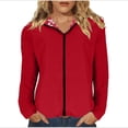 thumbnail image 2 of LOVZFMLL Vestes pour Femmes Mode Décontractée Imprimée à Manches Longues à Capuche, 2 of 6