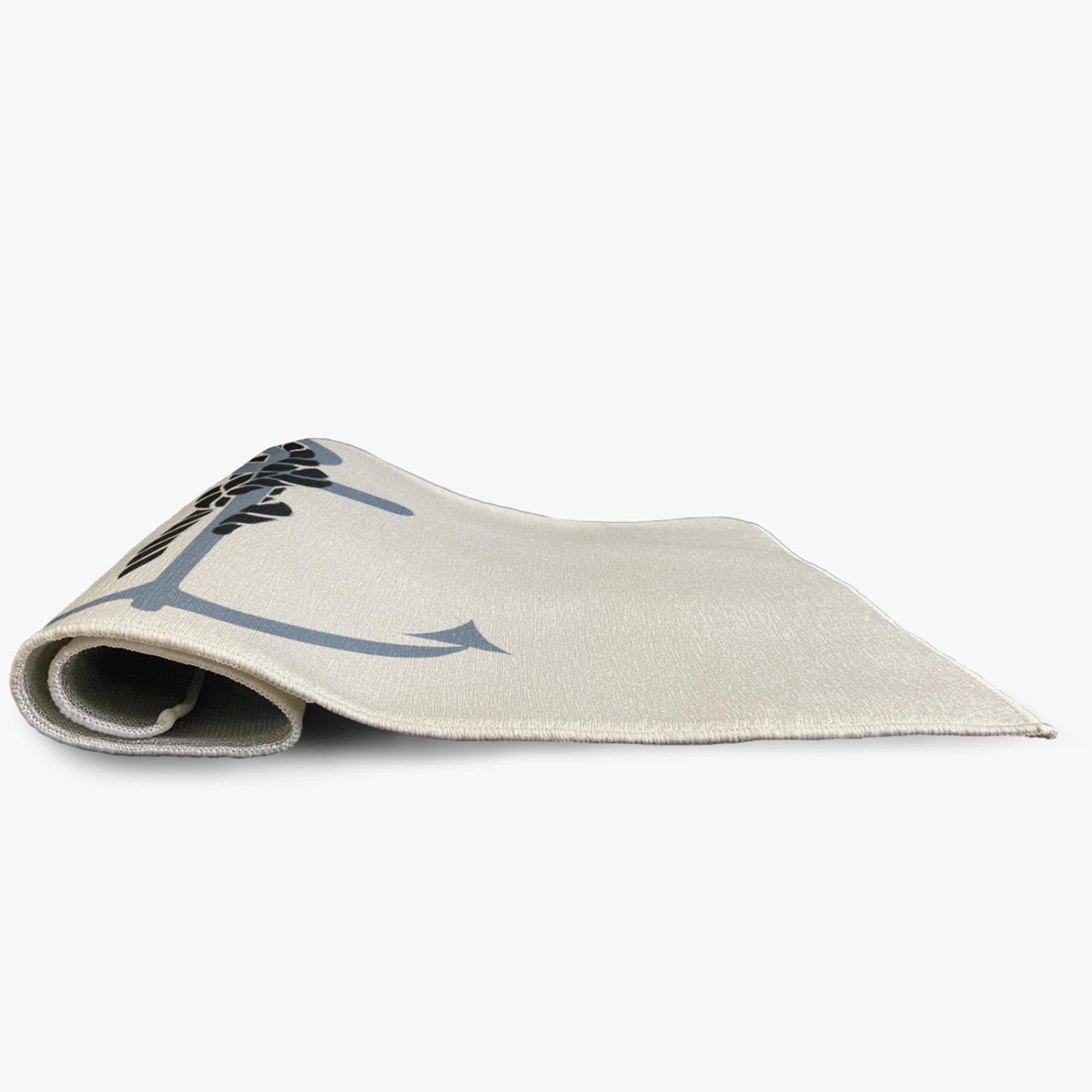 E by Design Anchor and Rope Nautical Indoor/Outdoor Rug - Dusty Smoke - 2 x 3 ft.