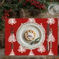 thumbnail image 6 of Darzheoy Christmas Tree Placemats Set of 4, 12x18 Inches Holiday Table Mats for Dining Room, Kitchen Party Decoration and Family Gatherings, 6 of 6