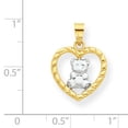 thumbnail image 2 of Beautiful 10k w/Rhodium Teddy Bear Heart Charm, 2 of 2