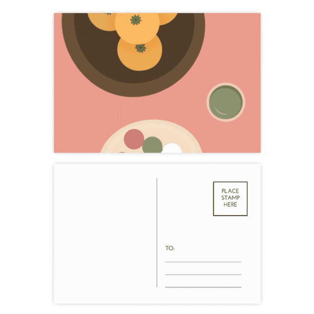 Local Japanese Food Snack Postcard Set Birthday Mailing Thanks Greeting Card