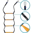 thumbnail image 3 of Lishi Heavy Duty Boat Rope Ladder, 400lbs Strength, Reinforced Polyester Line, Rigid Resin Step Design, 3 of 5