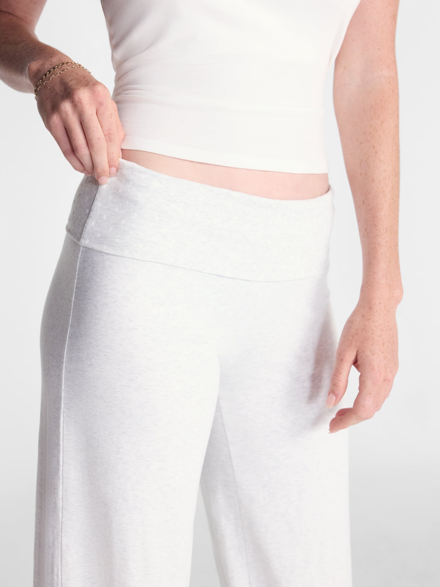 No Boundaries Foldover Wide Leg Pants, 31'' Inseam, Women's XXS-XXL