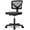 Black, variant on Demi Bonn Office Desk Chair No Wheels, Ergonomic Executive Sled Base Mesh Computer Chairs, Comfy Arms, Lumbar Support, Orange