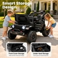 thumbnail image 5 of 24V Jeep Wrangler Rubicon Ride On Car 2 Seaters for Big Kids, Powered Ride On w/4 Wheels Spring Suspension, Parent Remote Control, LED Lights, Bluetooth, MP3, Ride On Toy for Ages 3-8, 5 of 9