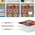 thumbnail image 4 of Yayeee Foldable Storage Basket for Shelves with Handles Waterproof Cloth Bins, Colorful Floral Pattern, 4 of 7