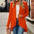 thumbnail image 4 of Vedolay Women's Cardigan Sweaters Basic Comfy Loose Fit Long Sleeve Cardigan Coat 2023 Orange,M, 4 of 5