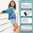 thumbnail image 6 of Xoenoiee Axolotl Bubble Print Crewneck Sweatshirts for Girls Kids Long Sleeve Oversized Sweatshirts Side Slit Loose Teen Girl Pullover Tops, 5-6 Years, 6 of 7