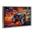 thumbnail image 2 of Stupell Industries Contemporary Gaming Swirl Controller Energy Brown Floating Frame Canvas Art, 25 x 17, by Creative Studio, 2 of 8