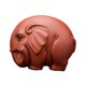 thumbnail image 1 of Figura de elefante Figura en miniatura Té Mascota Animal Estatua Adorno de mesa para Rojo marrón, 1 of 9