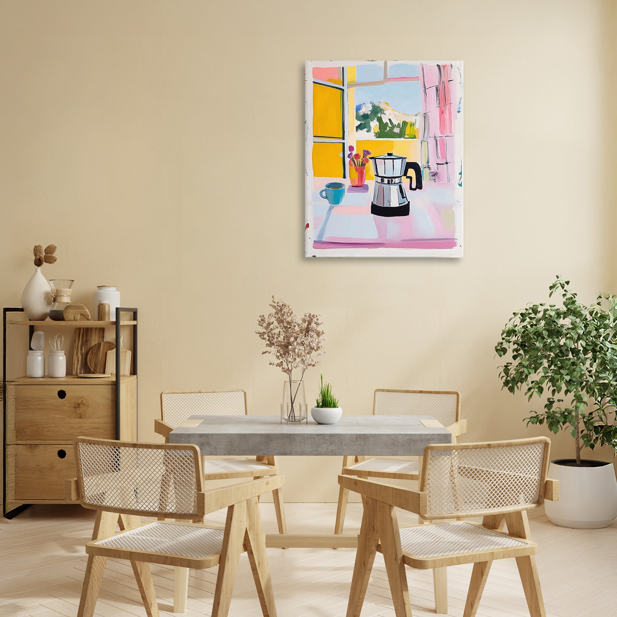 Stupell Industries Italian Moka Pot Kitchen Canvas Wall Art, design by The Prints Vibe