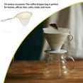 thumbnail image 3 of Wweixi Handheld Coffee Flannel Filter Soft Cloth Strainer with Stainless Steel Handle Portable Flexible Dripper Car Kitchen 1Pc, 3 of 6