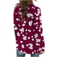 thumbnail image 6 of Clearance under $5 JINMGG Womens Coats Clearance, Winter Coats for Women Women's Fashionable Long Sleeved Floral Printed Cardigan Jacket, 6 of 6