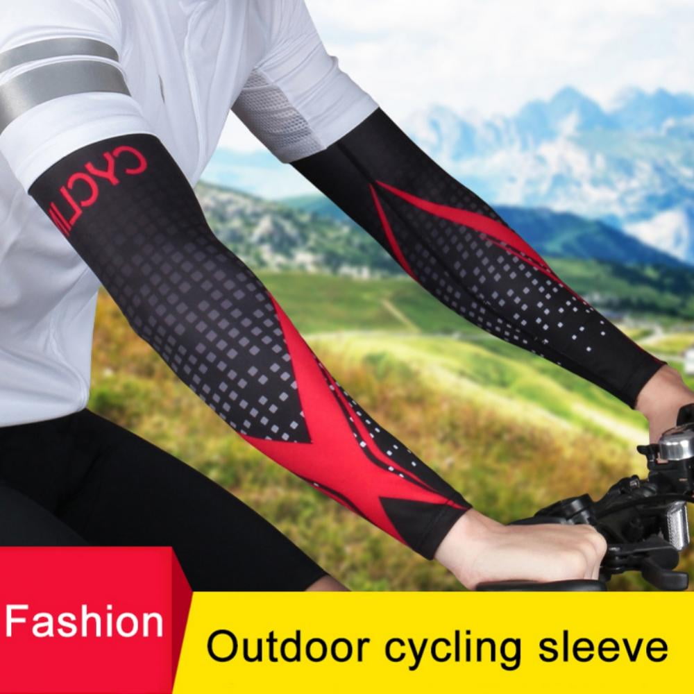1 Pair Cooling Arm Sleeves Outdoor Sport Basketball UV Sun Protection Arm Cover 