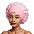 thumbnail image 2 of Silk Bonnet for Sleeping Women Adjustable Double Layer Satin Bonnet Reduce Friction Prevent Frizz Natural Curly Hair, 2 of 3