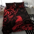 thumbnail image 3 of Nueva Zelanda Tui Pájaro Juego de cama Aotearoa Maori Pattern - Rojo LT14, 3 of 6