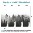 thumbnail image 3 of Peel and Stick Wallpaper Waterproof Dark Spruce Wood Silhouette Surrounded by Fog white Wall Mural Decor Self Adhesive and Removable 69in x 98in, 3 of 8