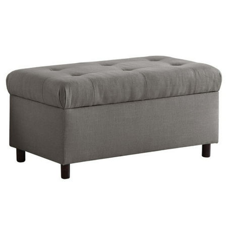 Skyline Furniture Tufted Linen Storage Bedroom Bench