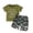 Light Green, variant on Toddler Kids Baby Boy Summer Clothes 2T 3T 4T 5T Vehicles Letter Print Short Sleeve Tops Camouflage Shorts Outfits (Green, 4-5 Years)