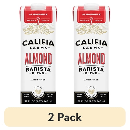 (2 pack) Califia Farms Original Almond Barista Blend Almond Milk 32 Fluid Ounces