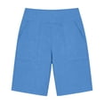 thumbnail image 3 of Weikingp Womens Bermuda Shorts，Womens Athletic Shorts Beach Short Pants Plus Size Shorts Walking Athletic Shorts Womens Casual Shorts Womens Shorts Ladies Shorts Blue XL, 3 of 7