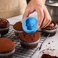 thumbnail image 2 of Halloween Silicone Molds for Baking, 3D Skull Cake Pan Mold, Nonstick Halloween Skeleton Mold for Soap Ice Cupcake (Blue), 2 of 3