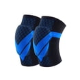 thumbnail image 3 of Kids Sports Knee Pads, Thick Padded Breathable Knee Sleeve Protector, Shock‑Absorbing Knee Guard for Basketball Running Cycling Outdoor Sports for Children(Blue,L), 3 of 6