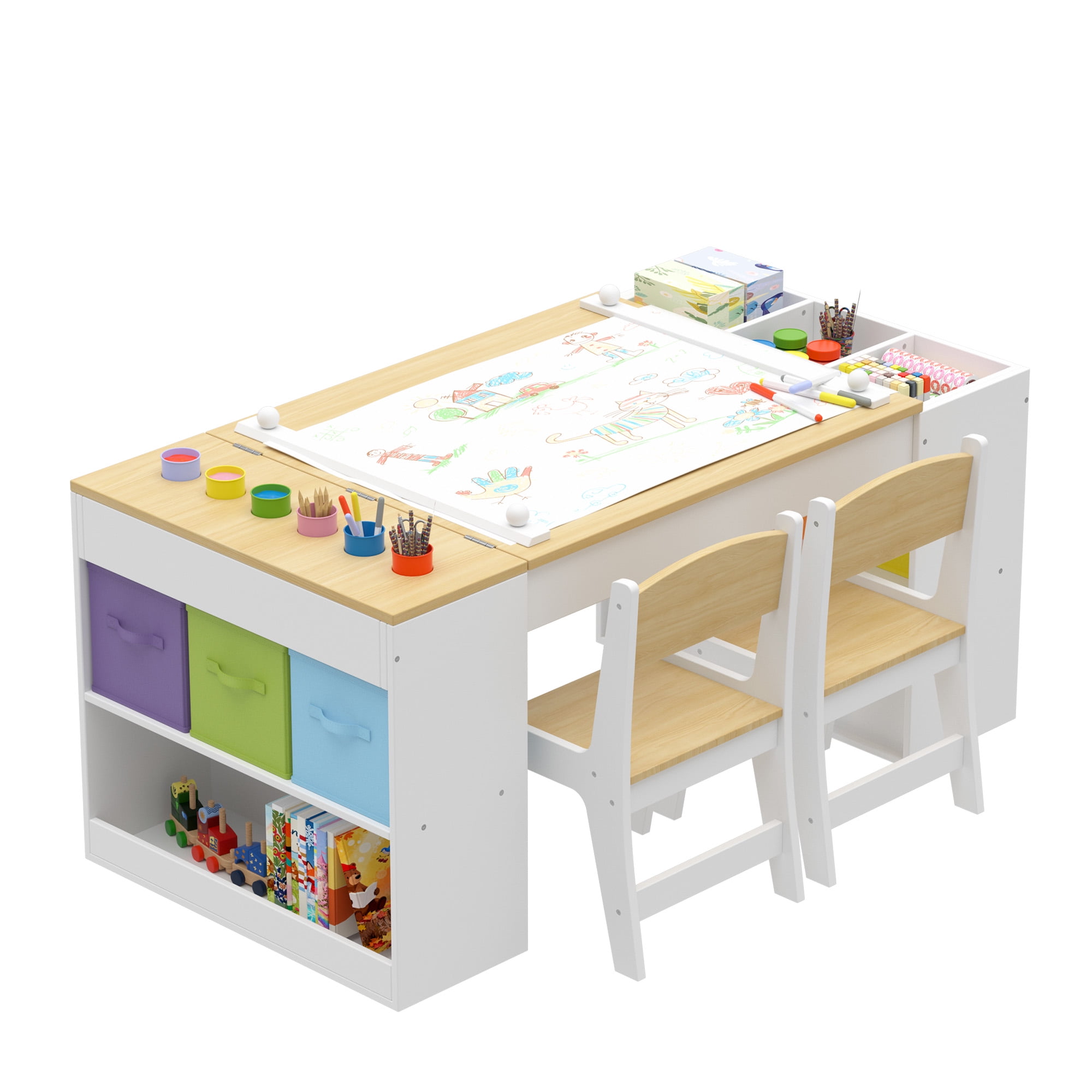 Reasea Kids Adjustable Activity Table and Chair Set,Kids Activity Center