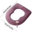 thumbnail image 3 of Gourd-Shaped Plush Toilet Seat Cover | Winter Bathroom Mat | Soft Fleece Fabric | Purple, Gray, Pink | 42x37cm | 1-Pack, 3 of 6