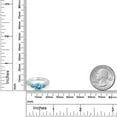 thumbnail image 3 of Gem Stone King 925 Sterling Silver Swiss Blue Topaz and White Moissanite Engagement Ring for Women (2.44 Cttw, Gemstone November Birthstone, Round 7MM and 4MM, Size 7), 3 of 3