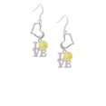 thumbnail image 2 of Delight Jewelry Love with Water Polo Ball Open Heart French Earrings, 2 of 4