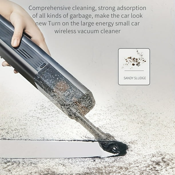 THISVC 2in1 Portable Air Compressor Tyre Inflator With Car Vacuum Cleaner Wireless 12V High Suction Power Handheld Car Vacuum LED Light