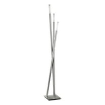 Icicle Floor Lamp with Brushed Metal Nickel Arms