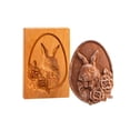 thumbnail image 1 of Fiudx Molde de Madera para Tallar, de Haya, con Diseño de Rosas, Revestimiento de Cera de Abejas Seguro, Fácil de Limpiar, Herramienta para Hornear Pan de Jengibre, Galletas, Pasteles, Repostería Cas, 1 of 2