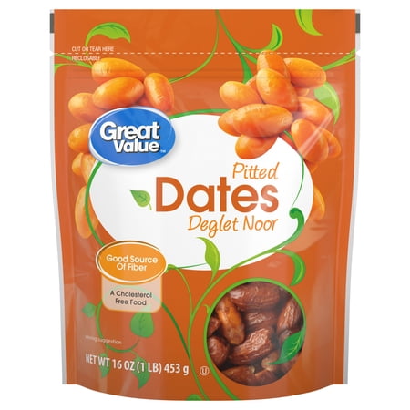 Great Value Pitted Deglet Noor Dates 16oz