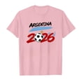 thumbnail image 3 of BUWTTED Mens Tshirts Short Sleeve 2026 World Football Graphic Print Casual Sports Fan Wear Competition Pink Shirt XXL, 3 of 3