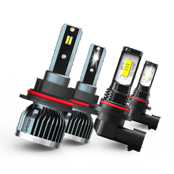 QIPEIZSP Compatible For Dodge Ram 2002-2007 Led Headlights 9007& Fog Lights 9006 Bulbs 4 Pack