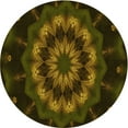thumbnail image 1 of Ahgly Company Machine Washable Indoor Square Transitional Dark Bronze Brown Area Rugs, 3' Square, 1 of 7