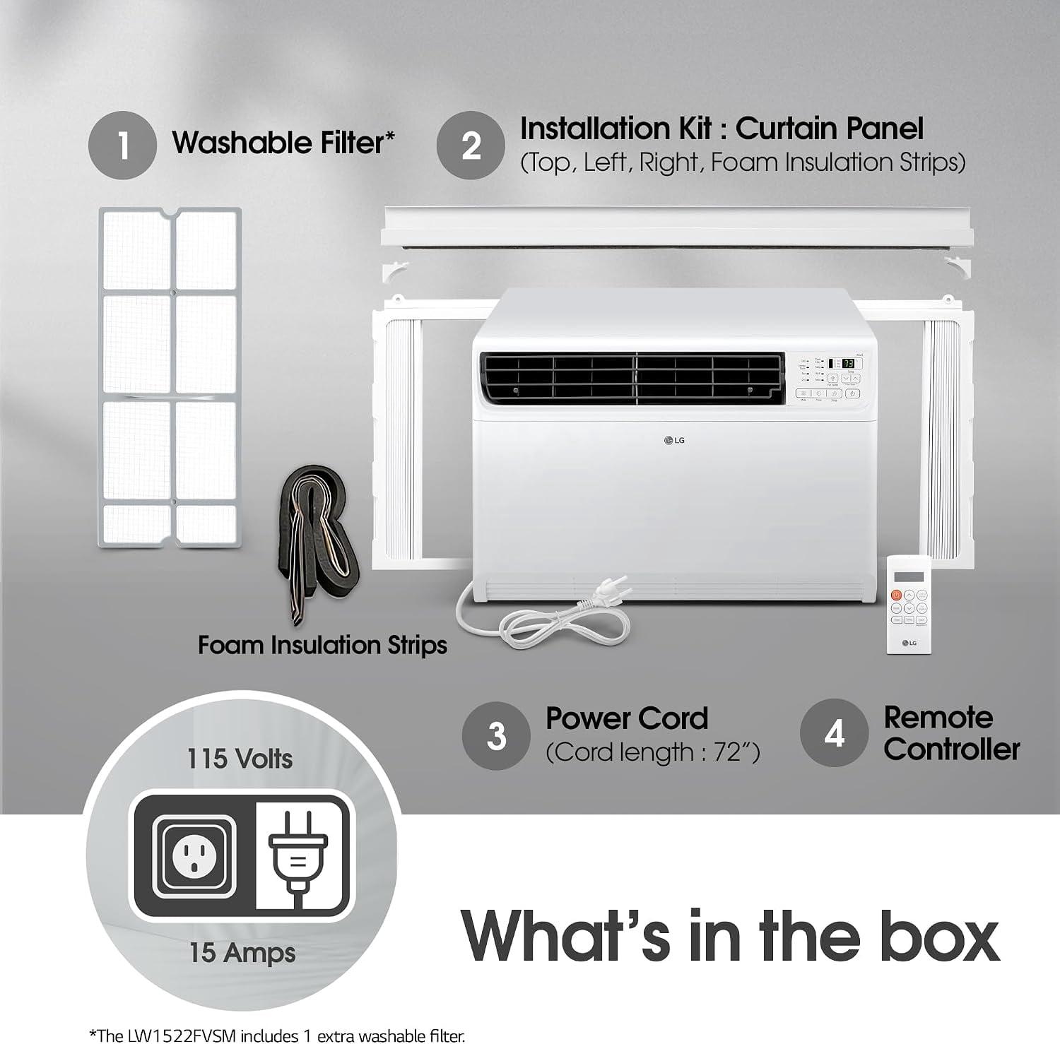 LG LW1523ERSM 14,000 BTU Window Air Conditioner