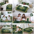 thumbnail image 6 of Saint Patrick's Day Bedding 3 Piece Duvet Cover Set Queen Size, Boho Green Golden Leaves Ethnic Motifs Soft Microfiber Comforter Cover with Zipper Closure & Pillowcases, FadeResistant Quilt Cover, 6 of 9