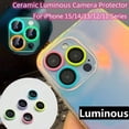 thumbnail image 2 of Para iPhone 15 14 Pro Max/Plus 13 12 11 Película De La Lente Cámara Cubierta Completa Luminosa Trasera Protector, 2 of 4