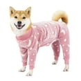thumbnail image 2 of Bobasndm Turtleneck Dog Clothes Pajamas,Autumn Winter Dog Jumpsuit Coat,Winter Soft Warm Flannel Pajamas Jumpsuit for Medium Large Dog, 2 of 9