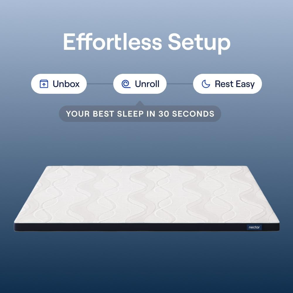 Nectar Soft Mattress Topper - Twin XL - Gel Memory Foam Mattress Topper - Breathable & Comfortable - Support & Pressure-Relief - CertiPUR-US Certified