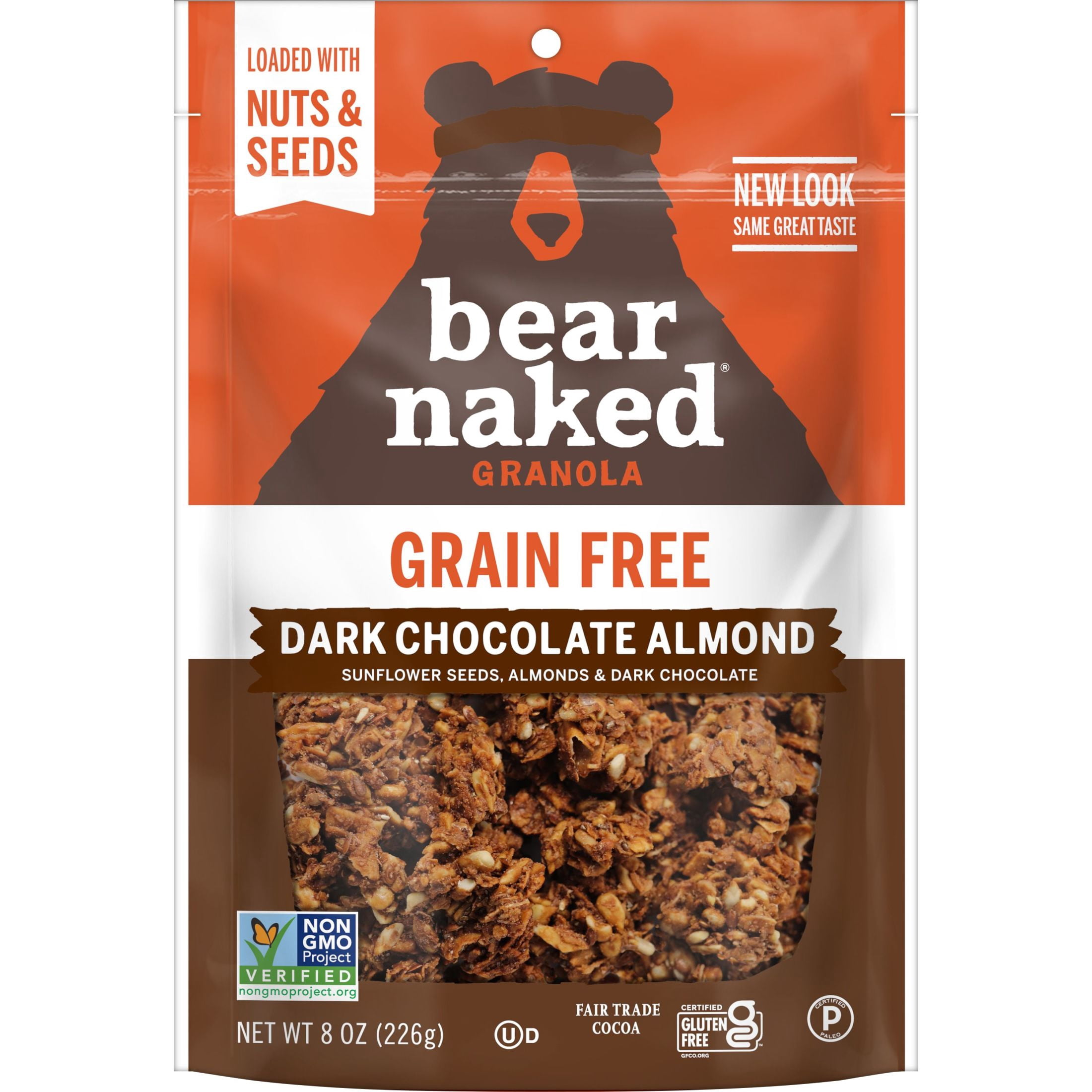 Bear Naked Dark Chocolate Almond Granola Cereal, Gluten Free, 8 oz Bag