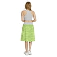 thumbnail image 5 of Women's Green Line Art Style Flourish A-line Printed Skirt Casual Wear, S, Apple Green Pale Yellow, by Ambesonne, 5 of 6