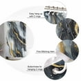 thumbnail image 3 of Abstract Art Marble Texture Shower Curtain, 72" x 72", Black Gold Gradient Modern Art Waterproof Bathroom Curtain Washable Shower Curtain Set with 12 Hooks, 3 of 6