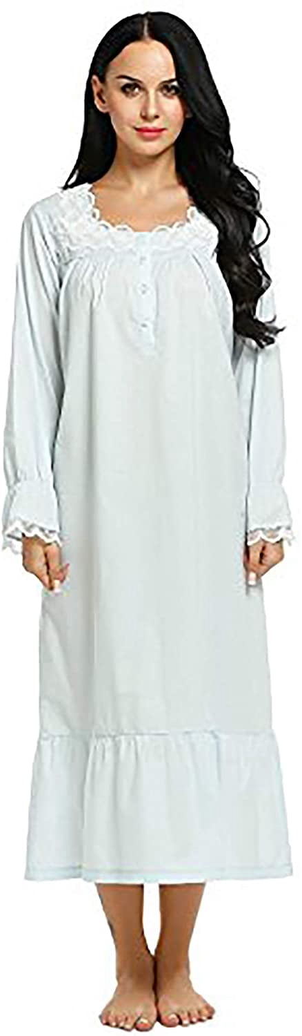 Sleepwear Victorian Nightgown Cotton 