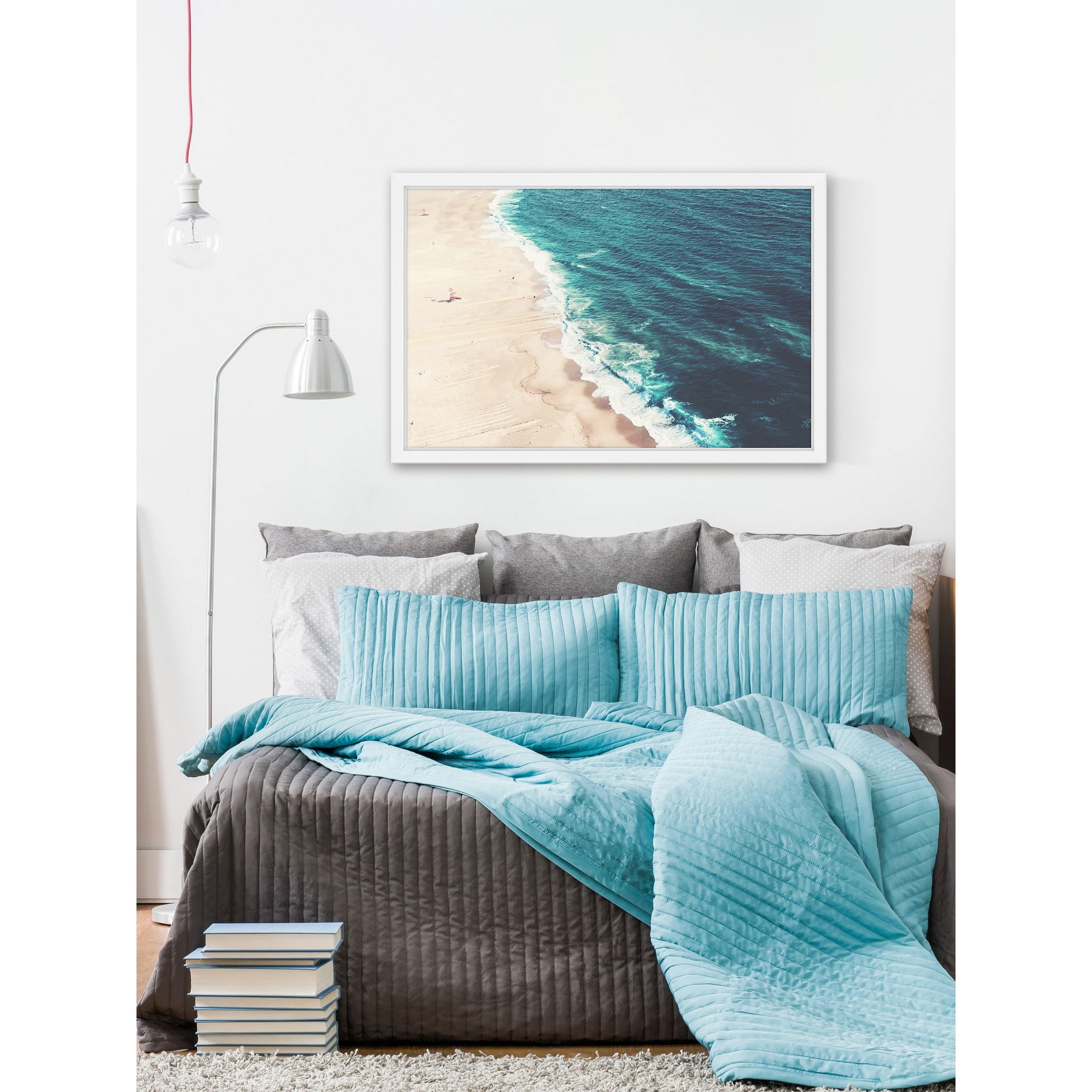 Marmont Hill "Nazare Beach" by Ingrid Beddoes Framed Painting Print
